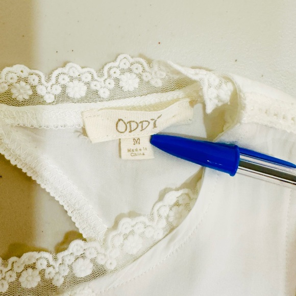 Oddy Women’s Lace Mint Cream Mini Dress‎ Size M Sleeveless - Picture 5 of 9